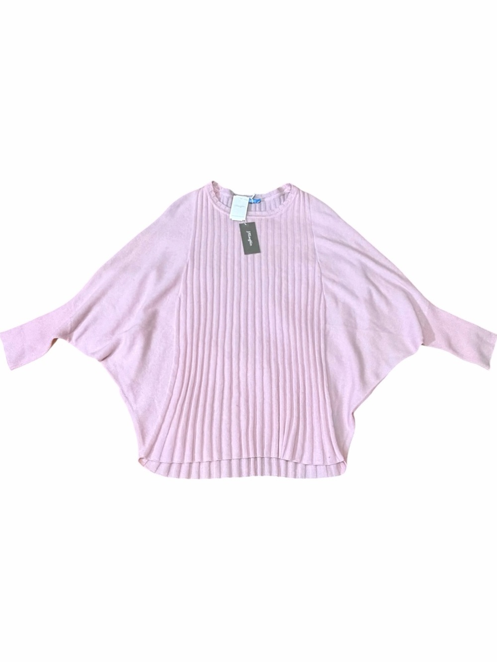NWT J.McLaughlin Doyle Pink Cashmere Ribbed Dolman Sweater Size M
